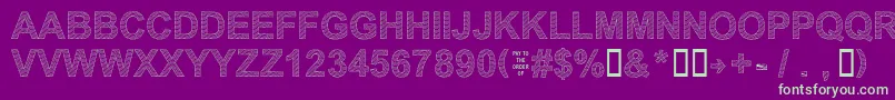 フォントSecure21a – 紫の背景に緑のフォント