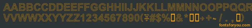 Secure21a Font – Orange Fonts on Black Background