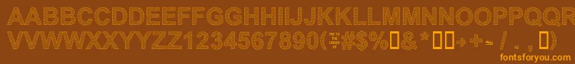 Więcej informacji o czcionce Secure21a Czcionka Secure21a – pomarańczowe czcionki na brązowym tle