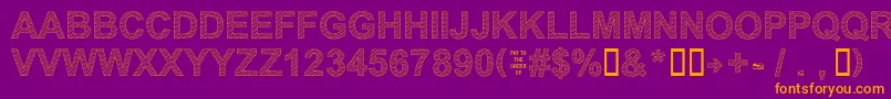 Шрифт Secure21a – оранжевые шрифты на фиолетовом фоне