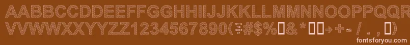 Secure21a Font – Pink Fonts on Brown Background