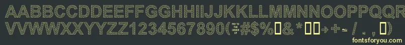 Secure21a Font – Yellow Fonts on Black Background