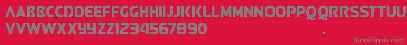 QueenOfCamelot2.0D Font – Gray Fonts on Red Background