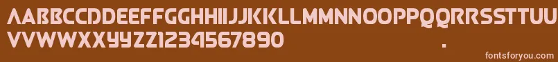 QueenOfCamelot2.0D Font – Pink Fonts on Brown Background