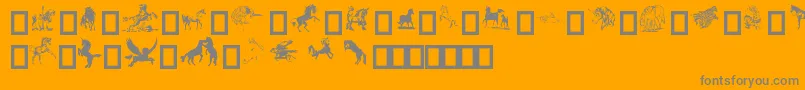 EquestrianByDarrian Font – Gray Fonts on Orange Background