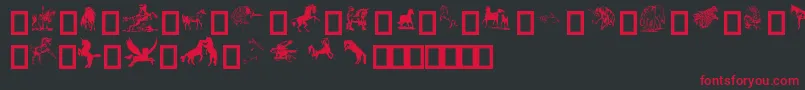 Police EquestrianByDarrian – polices rouges sur fond noir