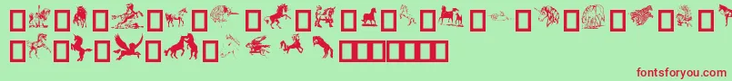 Police EquestrianByDarrian – polices rouges sur fond vert