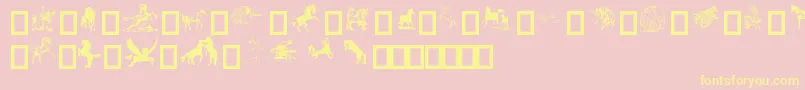 EquestrianByDarrian Font – Yellow Fonts on Pink Background