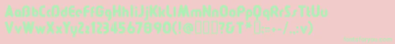 Pollyanna Font – Green Fonts on Pink Background