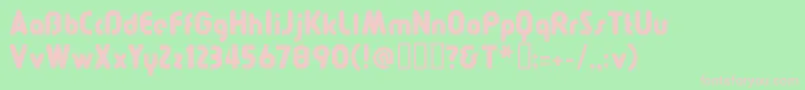 Pollyanna-fontti – vaaleanpunaiset fontit vihreällä taustalla