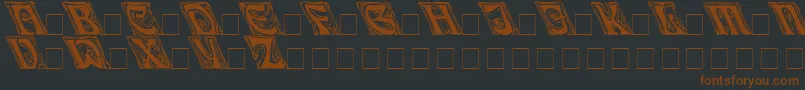 Ianbenttoleft Font – Brown Fonts on Black Background