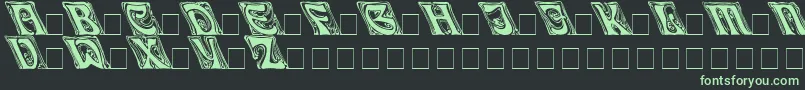 Czcionka Ianbenttoleft – zielone czcionki na czarnym tle