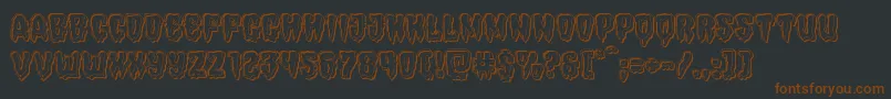 Hemogoblinengrave Font – Brown Fonts on Black Background