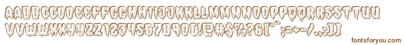 Шрифт Hemogoblinengrave – коричневые шрифты на белом фоне