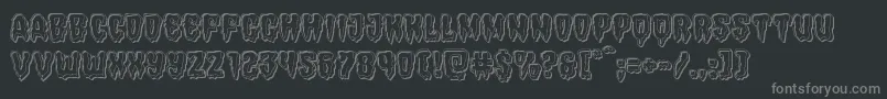 Hemogoblinengrave Font – Gray Fonts on Black Background