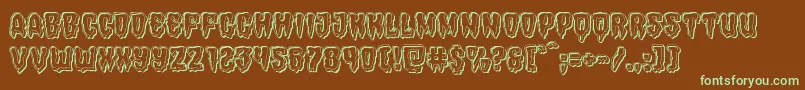 Hemogoblinengrave Font – Green Fonts on Brown Background