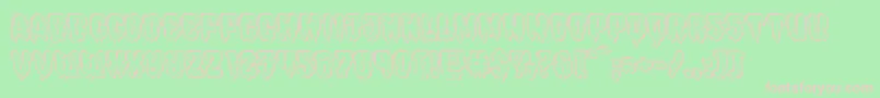 Hemogoblinengrave Font – Pink Fonts on Green Background