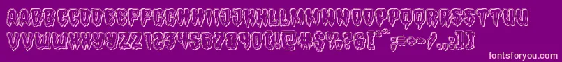 Hemogoblinengrave Font – Pink Fonts on Purple Background