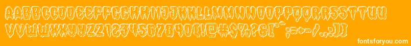 Hemogoblinengrave Font – White Fonts on Orange Background