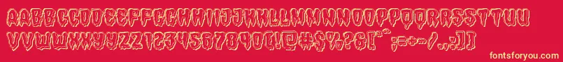 Hemogoblinengrave Font – Yellow Fonts on Red Background