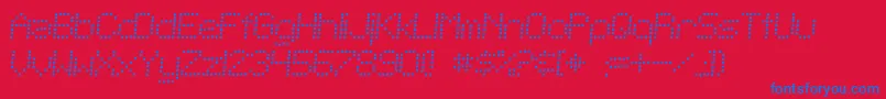 SfTelegraphicLightBoldItalic Font – Blue Fonts on Red Background