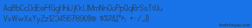 Шрифт ScrfibbleRegular – чёрные шрифты на синем фоне