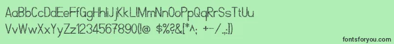 ScrfibbleRegular Font – Black Fonts on Green Background