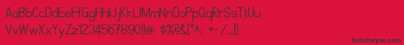 ScrfibbleRegular Font – Black Fonts on Red Background