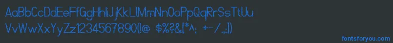 ScrfibbleRegular Font – Blue Fonts on Black Background