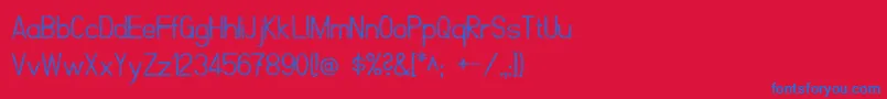 ScrfibbleRegular-Schriftart – Blaue Schriften auf rotem Hintergrund