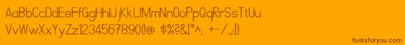 Шрифт ScrfibbleRegular – коричневые шрифты на оранжевом фоне