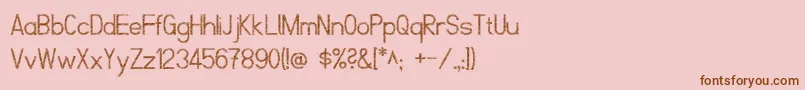 ScrfibbleRegular Font – Brown Fonts on Pink Background