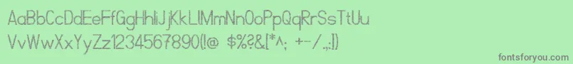 ScrfibbleRegular Font – Gray Fonts on Green Background