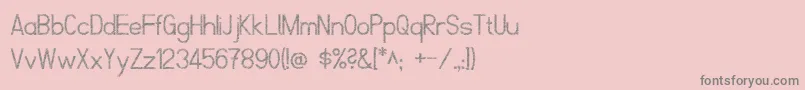 ScrfibbleRegular-fontti – harmaat kirjasimet vaaleanpunaisella taustalla