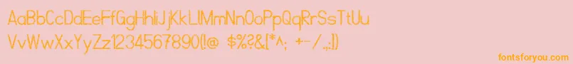 ScrfibbleRegular-Schriftart – Orangefarbene Schriften auf rosa Hintergrund