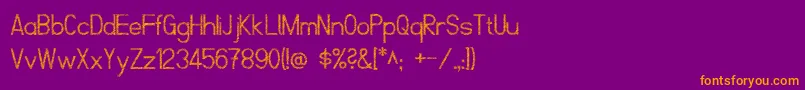 ScrfibbleRegular Font – Orange Fonts on Purple Background