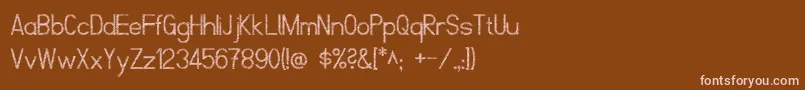 ScrfibbleRegular Font – Pink Fonts on Brown Background