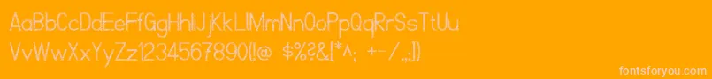 ScrfibbleRegular Font – Pink Fonts on Orange Background