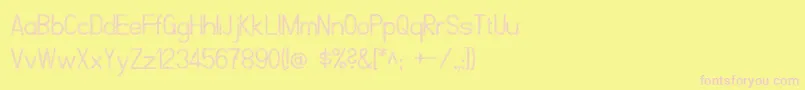Шрифт ScrfibbleRegular – розовые шрифты на жёлтом фоне