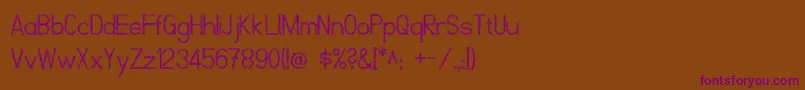 Шрифт ScrfibbleRegular – фиолетовые шрифты на коричневом фоне