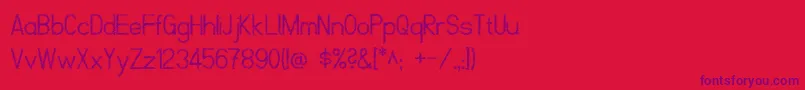 ScrfibbleRegular Font – Purple Fonts on Red Background