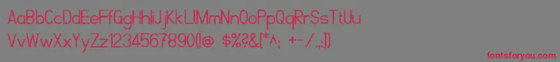 フォントScrfibbleRegular – 赤い文字の灰色の背景