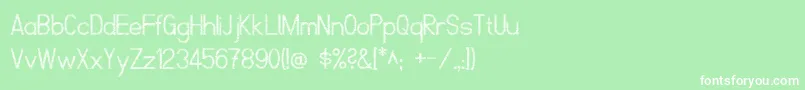 ScrfibbleRegular Font – White Fonts on Green Background