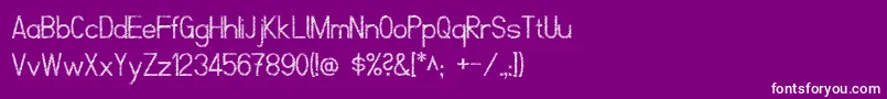 ScrfibbleRegular Font – White Fonts on Purple Background