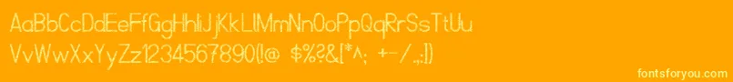 ScrfibbleRegular Font – Yellow Fonts on Orange Background