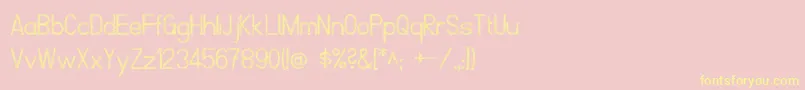 ScrfibbleRegular-fontti – keltaiset fontit vaaleanpunaisella taustalla