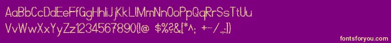 Шрифт ScrfibbleRegular – жёлтые шрифты на фиолетовом фоне