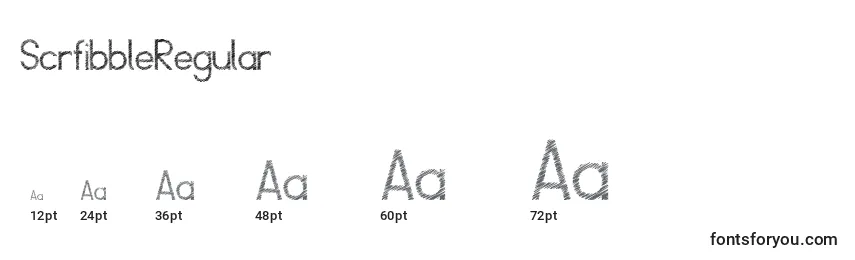 ScrfibbleRegular Font Sizes