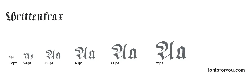 Writtenfrax Font Sizes