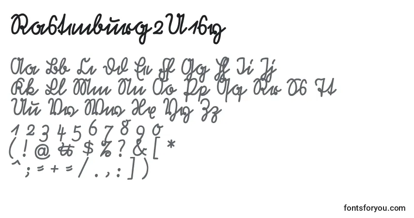 Czcionka Rastenburg2U1sy – alfabet, cyfry, specjalne znaki
